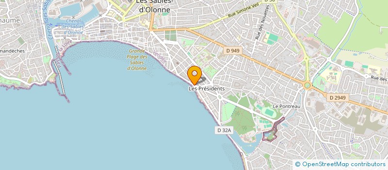 localisation de l'entreprise SYND COPROPRIETE RESIDENCE LE FLORA à LES SABLES D'OLONNE