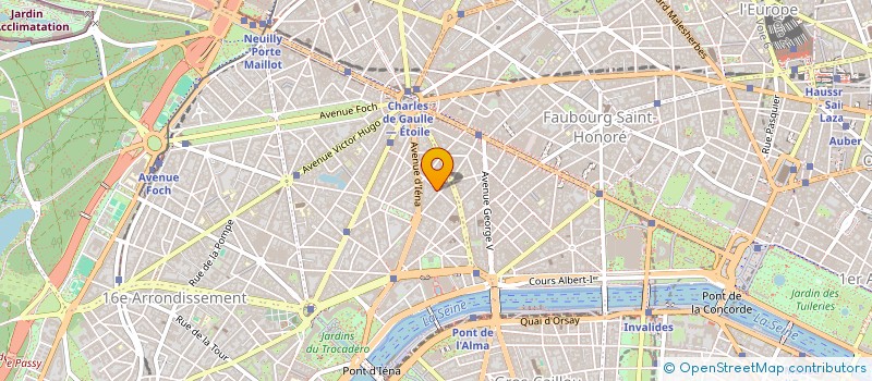localisation de l'entreprise SYND DE COPR 17 RUE JEAN GIRAUDOUX PARIS 16  PARIS