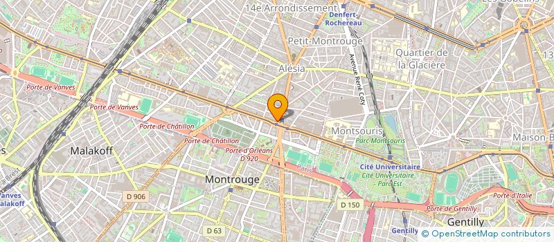 localisation de l'entreprise SYND DE COPR 201 BD BRUNE  PARIS