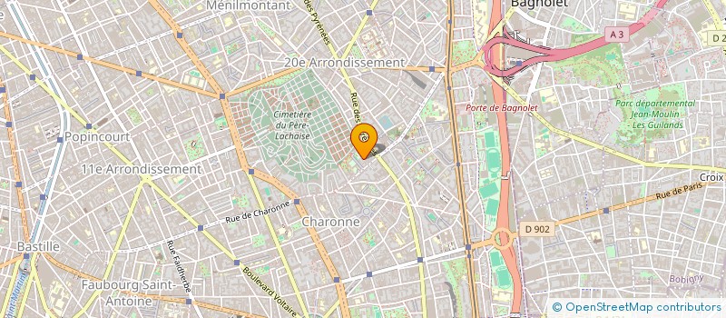 localisation de l'entreprise SYND DE COPR 7 VILLA GODIN PAVILLON  PARIS 20