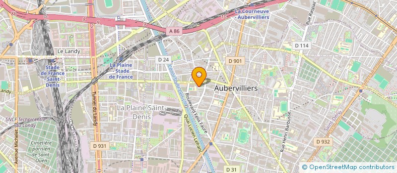 localisation de l'entreprise SYND DE COPRO 1 MAIL BENOIT FRACHON  AUBERVILLIERS