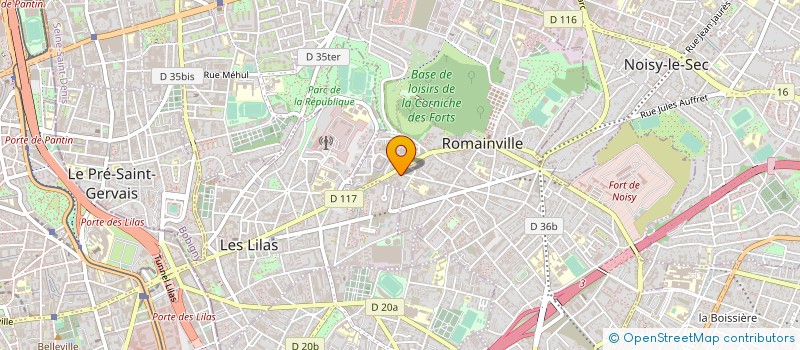 localisation de l'entreprise SYND DE COPRO 10 AV DU PDT WILSON à ROMAINVILLE