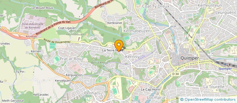 localisation de l'entreprise SYND DE COPRO DE L'IMMEUBLE LE BELVEDERE  QUIMPER