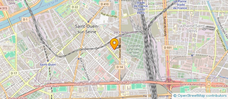 localisation de l'entreprise SYND DE COPRO DU 10 RUE AUGUSTE RODIN à SAINT-OUEN-SUR-SEINE
