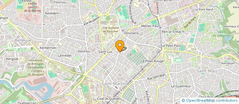 localisation de l'entreprise SYND DE COPRO DU 96 RUE PAUL MASSON à BREST