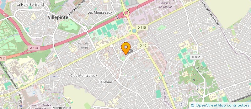 localisation de l'entreprise SYND DE COPRO LES TOITS DU PARC  VILLEPINTE