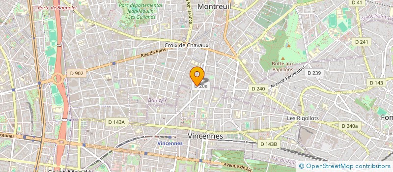 localisation de l'entreprise SYND DE COPROP 7 RUE DE LA SOLIDARITE à MONTREUIL