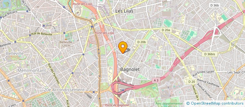 localisation de l'entreprise SYND DE COPROP DU 50 RUE ANNE COLOMBIER à BAGNOLET
