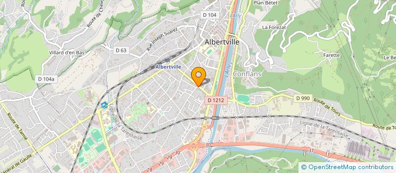 localisation de l'entreprise SYND DE COPROP LE CHAMBORD  ALBERTVILLE