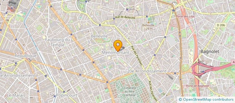 localisation de l'entreprise SYND DE COPROPR 76 RUE DE MENILMONTANT  PARIS