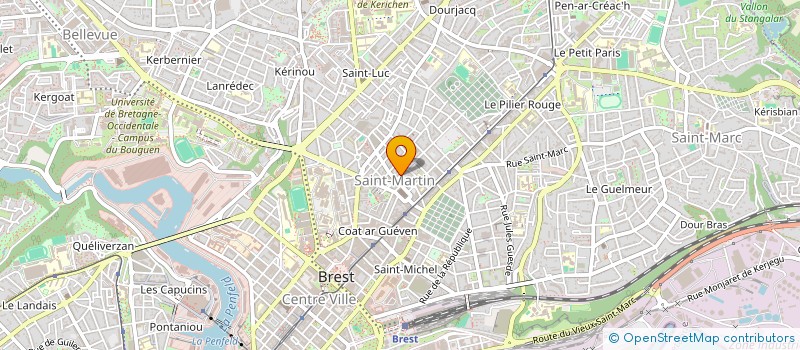 localisation de l'entreprise SYND DE COPROPRIETE DU 10 RUE MASSILLON à BREST