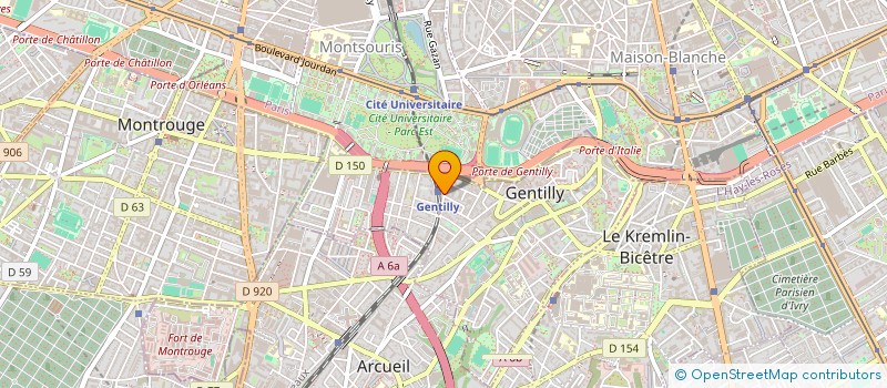 localisation de l'entreprise SYND DE COPROPRIETE DU 58 BENOIT MALON à GENTILLY