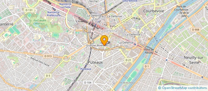localisation de l'entreprise SYND DE COPROPRIETE DU 9 DRT BOIELDIEU à PUTEAUX