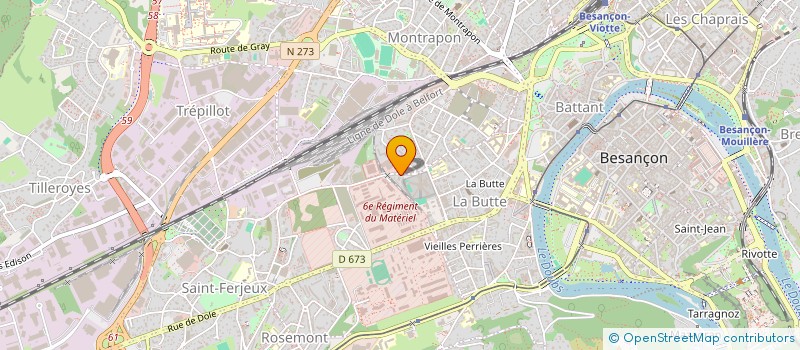 localisation de l'entreprise SYND DE COPROPRIETE PERGAUD-CLEMENCEAU  BESANCON