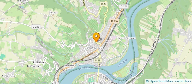 localisation de l'entreprise SYND DE DEFENSE DE L'AOC CONDRIEU  CONDRIEU