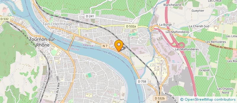 localisation de l'entreprise SYND DEFENSE VINS AOC CROZES-HERMITAGE  TAIN-L'HERMITAGE