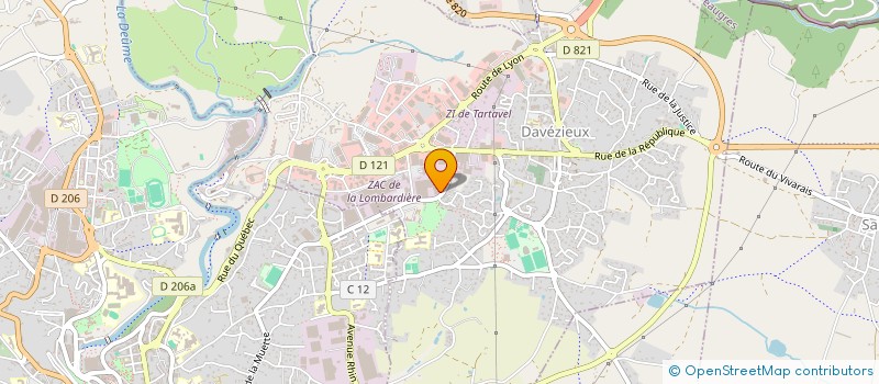 localisation de l'entreprise SYND DES 3 RIVIERES  DAVEZIEUX