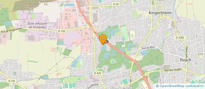 localisation de l'entreprise SYND DES COPRO. RESIDENCE AURORE  KINGERSHEIM