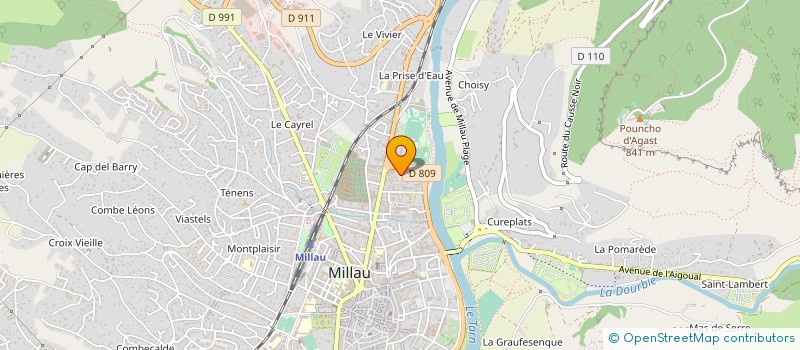 localisation de l'entreprise SYND DES COPRO RESIDENCE LES PLATANES 79  MILLAU