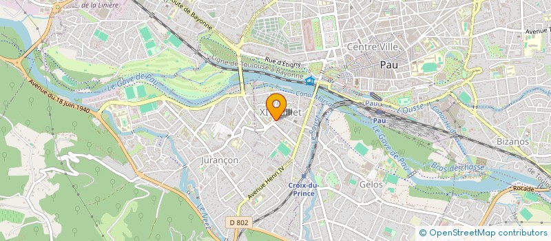 localisation de l'entreprise SYND DES COPROPRIETAIRES RES LES DRYADES à PAU