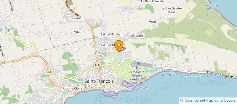 localisation de l'entreprise SYND DES COPROPRIETAIRES RES SAVANNAH C ET D  SAINT-FRANCOIS