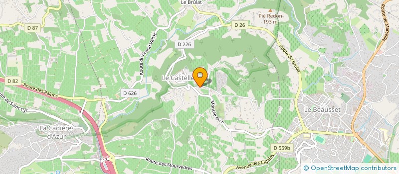 localisation de l'entreprise SYND DES FABRICANTS DE MATERIEL SOLAIRES  LE CASTELLET