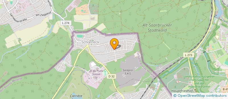 localisation de l'entreprise SYND. DES MINEURS FO ETAM  SCHNECK