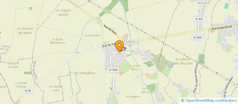 localisation de l'entreprise SYND FONCT ECOLES CUGNY BEAUME BEINE...  CUGNY
