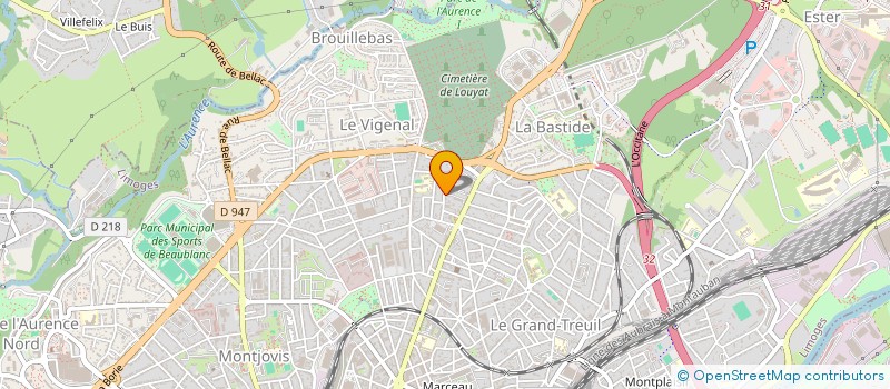 localisation de l'entreprise SYND GESTRIM COP TERRASSES D ATHENA à LIMOGES