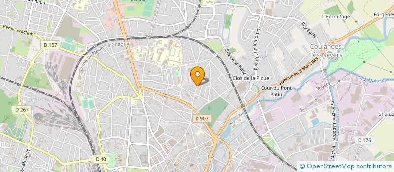 localisation de l'entreprise SYND GTI CLAIREFONTAINE à NEVERS
