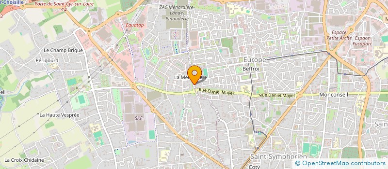 localisation de l'entreprise SYND IMM 183 B R DES BORDIERS  TOURS