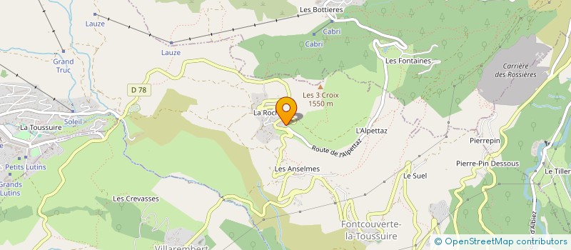 localisation de l'entreprise SYND INITIATIVE FONTCOUVERTE à FONTCOUVERTE-LA-TOUSSUIRE