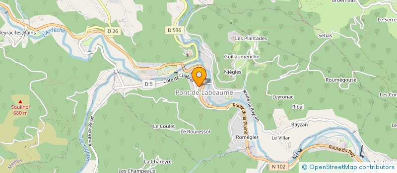localisation de l'entreprise SYND INITIATIVE VALLEE LIGNON à JAUJAC