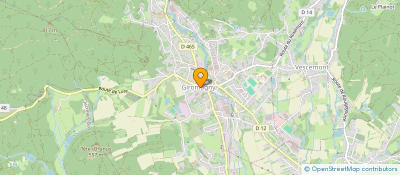 localisation de l'entreprise SYND INTER COM CONSTRUC CES GIROMAGNY à GIROMAGNY