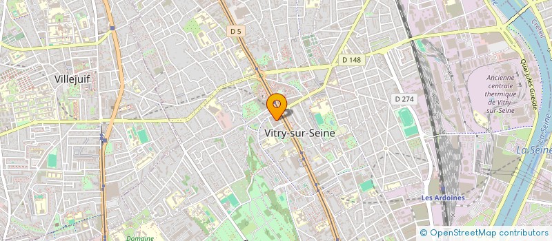 localisation de l'entreprise SYND INTER COMMUNAL CTRE AIDE TRAVAIL à VITRY-SUR-SEINE