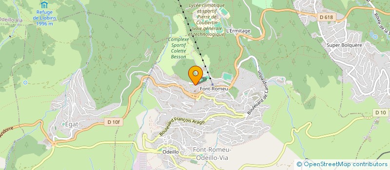 localisation de l'entreprise SYND INTER COMMUNAL SCOLAIRE à FONT-ROMEU-ODEILLO-VIA