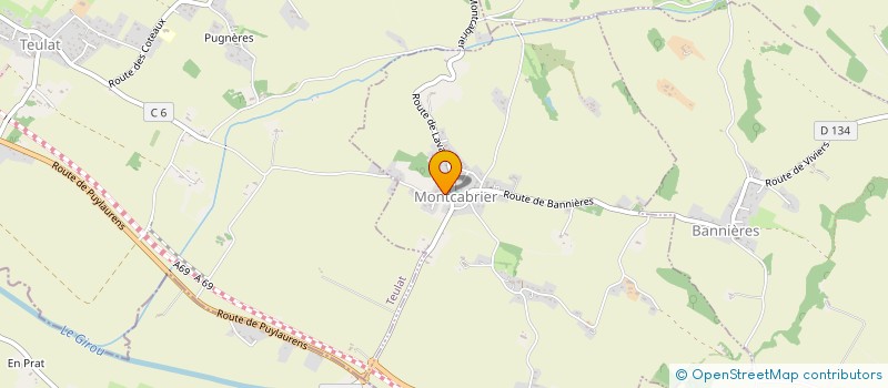 localisation de l'entreprise SYND INTER REGR PEDAG CONCENTRE MONTCARB  MONTCABRIER