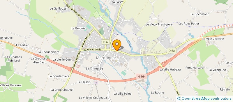 localisation de l'entreprise SYND INTERC ALIMENT EAU POTAB HYVET à MERDRIGNAC
