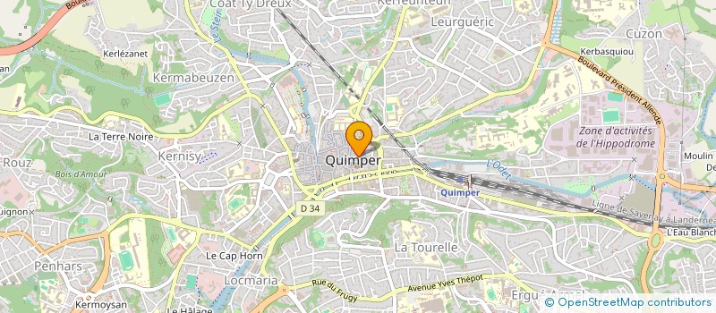 localisation de l'entreprise SYND INTERC INCINERATION DECHETS QUIMPER à QUIMPER