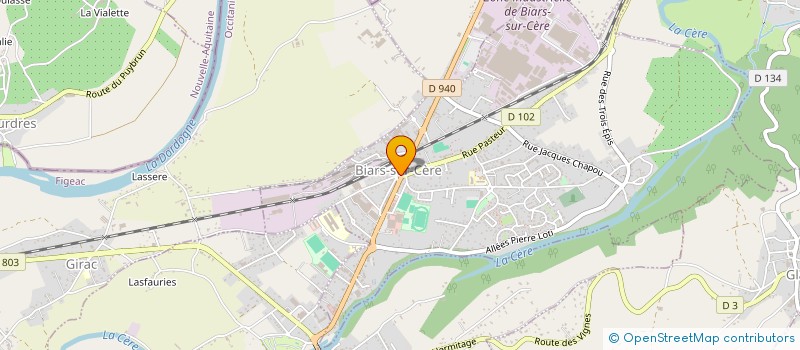 localisation de l'entreprise SYND INTERCOM ADDUCTION EAU POTABLE ET ASSAINISSEMENT BIARS SUR CERE BRETENOUX  BIARS-SUR-CERE