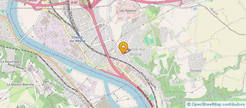 localisation de l'entreprise SYND INTERCOM CONSTRUCTION GENDARMERIE  CHASSE-SUR-RHONE