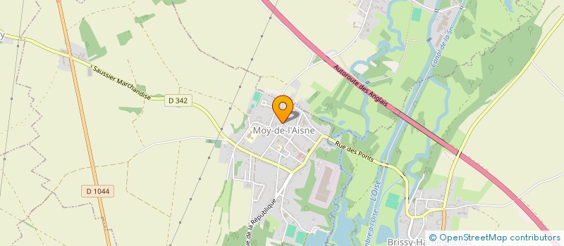 localisation de l'entreprise SYND INTERCOM D'INVESTISSEMENT ET DE FONCTIONNEMENT DE LA CANTINE ET DE LA HALLE DE SPORTS  MOY-DE-L'AISNE