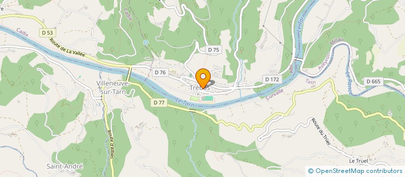 localisation de l'entreprise SYND INTERCOM DE RPI DU SECTEUR DE TREBAS CURVALLE  TREBAS