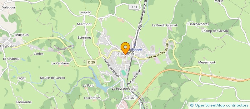 localisation de l'entreprise SYND INTERCOM DES EAUX DE LA FONTBELLE à LE ROUGET-PERS