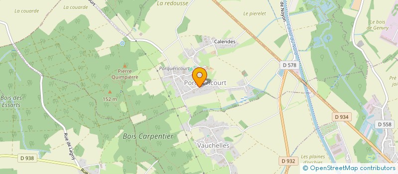localisation de l'entreprise SYND INTERCOM EAU OUEST NOYON A SUZOY à PORQUERICOURT