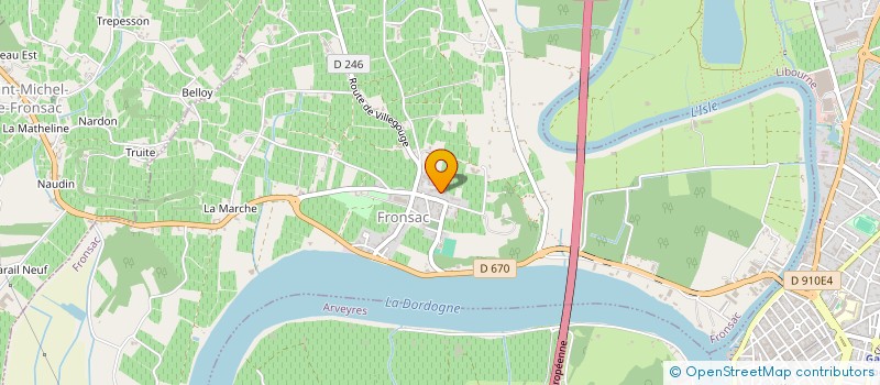 localisation de l'entreprise SYND INTERCOM ELECTRIFICATION FRONSADAIS à FRONSAC