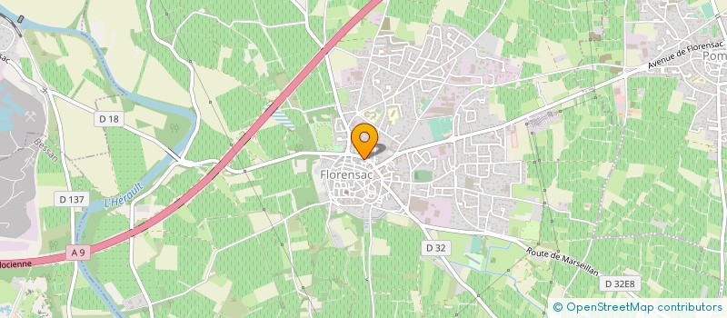 localisation de l'entreprise SYND INTERCOM GESTION CRECHE HALTE GARDE à FLORENSAC