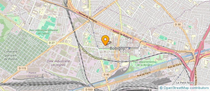 localisation de l'entreprise SYND INTERCOMMUNAL D'INFORMATIQUE à BOBIGNY