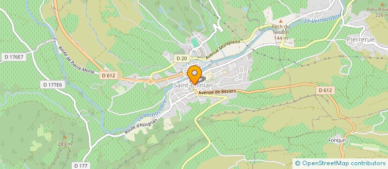 localisation de l'entreprise SYND INTERCOMMUNAL DE DEFENSE PARAGRELE DU MURVIELLOIS ET DU SAINT-CHINIANAIS  SAINT-CHINIAN