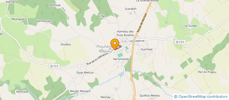 localisation de l'entreprise SYND INTERCOMMUNAL DE QUEFFLEUTH à PLOUNEOUR-MENEZ